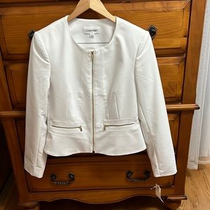 Women’s lined white dressy jacket